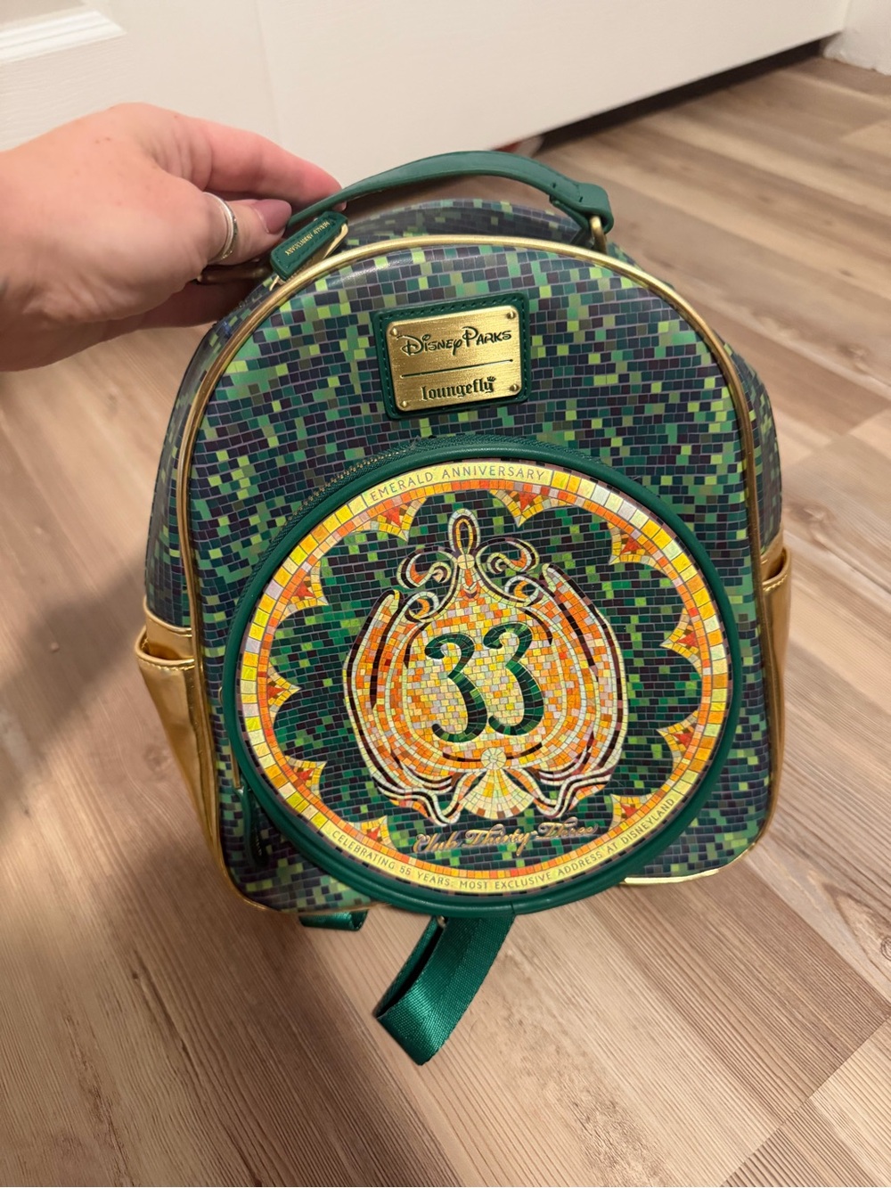 Disney Club 33 Loungefly Backpack with Matching Ears - Picture 2 of 7